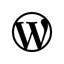 Small black wordpress logo